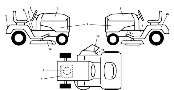 Part Location Diagram of 709827 Briggs and Stratton DECAL
